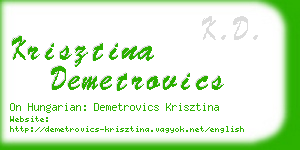 krisztina demetrovics business card